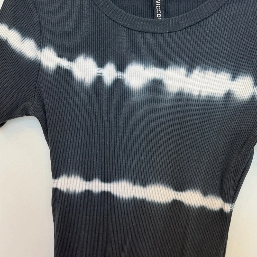 H&M Black and White Striped Mini Dress